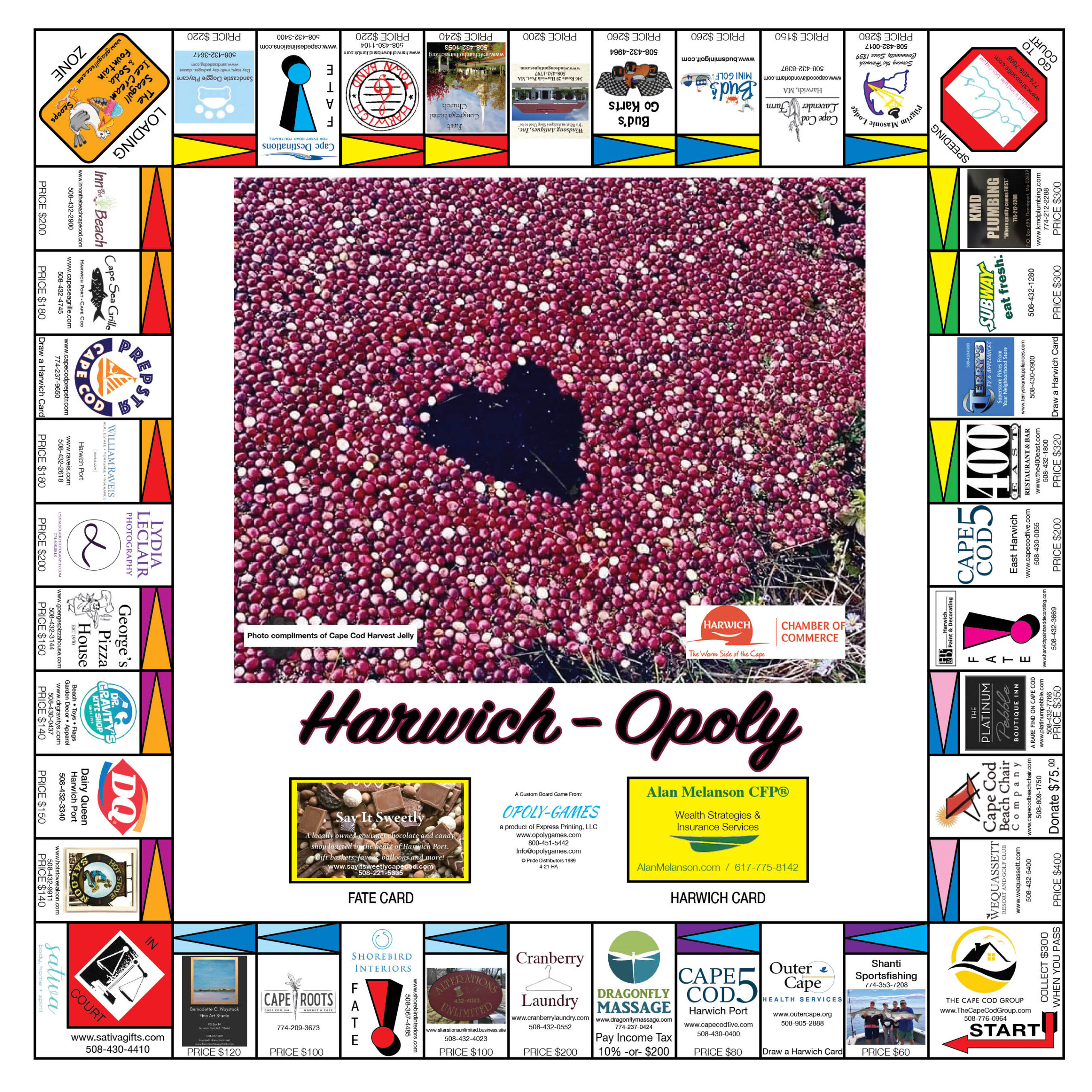 Harwichopoly board game