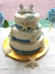 Wedding cake in beach theme