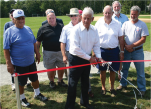 Jimmy Marceline at ribbon cutting ceremony for Veterans Field