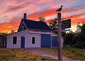 Elmer Crowell barn at sunset